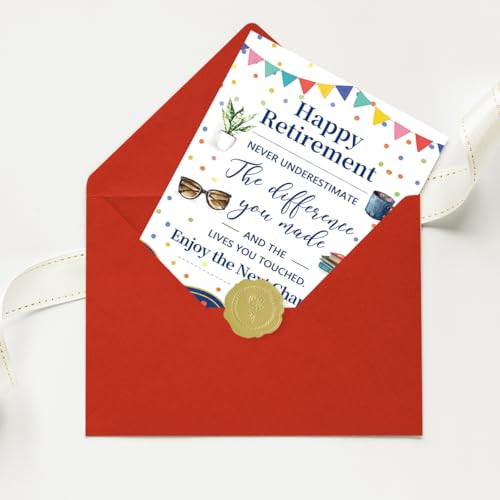 Happy Retirement Card, Farewell Card for Coworker Boss - color: BK-049