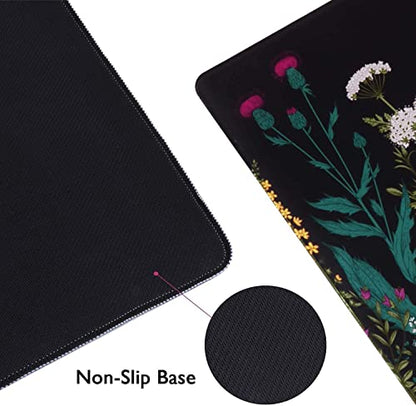 iCasso Desk Mat, Large Desk Mouse Pad for Desk,Home Office - Green Weeds - color: A-weeds