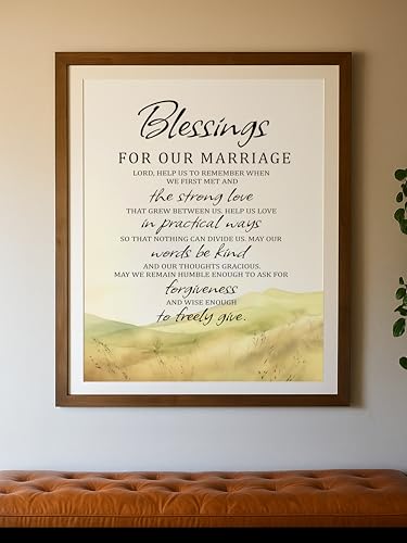 Blessings for Our Marriage Prayer Wall Art Print, 11x14 Unframed - size: 14"L x 11"W, style: Unframed