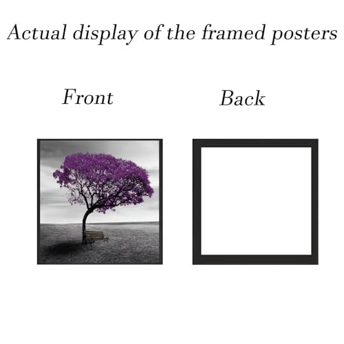 Modern Framed Wall Art Canvas Prints, Purple Tree Landscape - color: Purple Tree