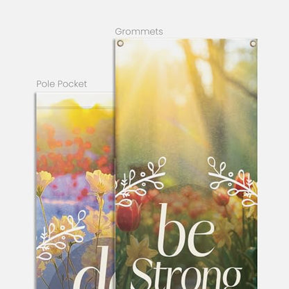 Church Banners with Scripture - Church Banners For Sanctuary Wall Worship - Welcome Religious Praise Hanging Signs Decorations For Church - Sets of Christian Flexible Banner Patterns Designs - 4 PC
