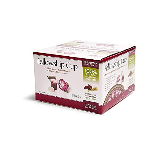 Broadman Pre-filled Communion Fellowship Cup Juice and Wafer Set, 250 Count - size: 250 Count (Pack of 1)