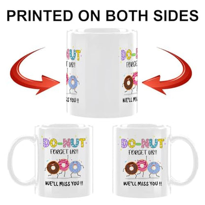 Funny Farewell Mug, Goodbye Gifts for Coworkers Friends Boss Leader - color: Do-Nut