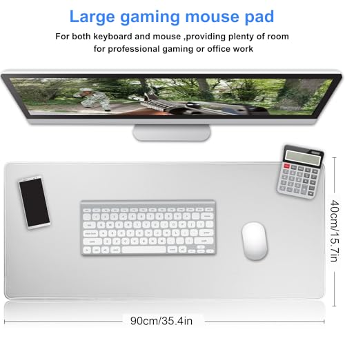 XXL Gaming Mouse Pad 35.4x15.7 Professional Large Mouse Pad & Computer Game Mouse Mat-90x40 Greyus - color: Greyus, size: 35.4L x 15.7W inches