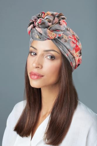GERINLY Lightweight Scarves Fashion Print Cotton Feel Scarf for Women Shawl - color: B-gray