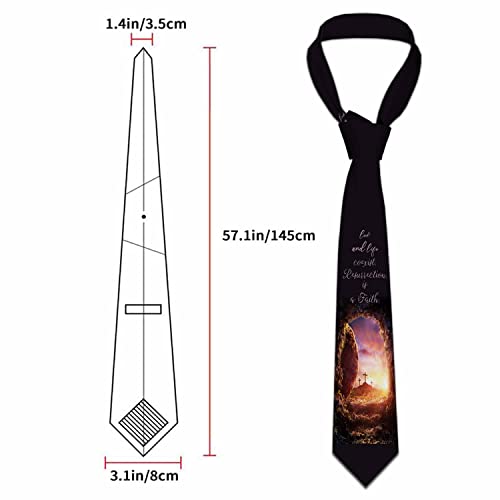 Men's Ties Novelty Tie Necktie for Men Teen Boys Multicolor Tie Party Holiday Thanksgiving Christmas - color: Easter Cross