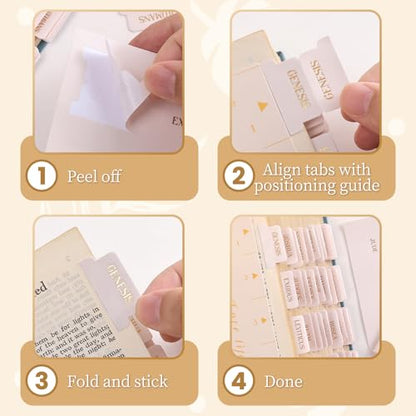 Laminated Bible Tabs for Women Men, Creamy, Gold Foil Embossed Lettering - style: Gold Foil Creamy