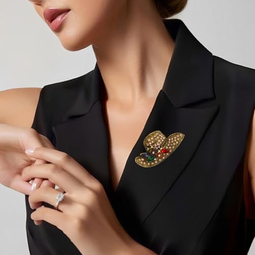 Brooch Pins For Women Fashion Elegant Brooches Lapel Badges Coat Sweater Scarves Shawl Dress Accessory Wedding Party Prom Jewelry - color: Golden-D