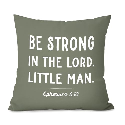 Boys Room Decor,Christian Nursery Decor Pillow Cover 18x18 - color: Man
