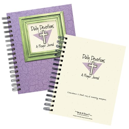 Write it Down Series by Journals Unlimited, Guided Journal, Daily Devotions, A Prayer Journal, Full-Size 7.5"x 9", Lilac Purple Hard Cover, Made in USA