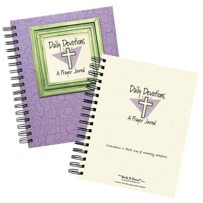 Write it Down Series by Journals Unlimited, Guided Journal, Daily Devotions, A Prayer Journal, Full-Size 7.5"x 9", Lilac Purple Hard Cover, Made in USA