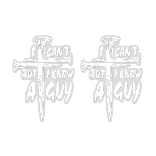 I Can't But I Know A Guy Christian Car Decal, Durable, White - color: White