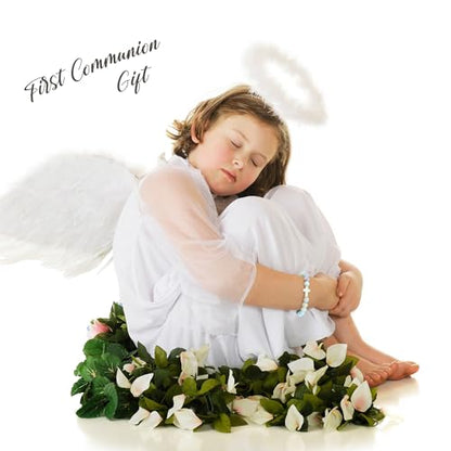 BAYLAY Gifts for Teen Girls Boys, Cross Bracelet for Kids Easter Christian Religious First Communion Baptism Confirmation Gifts for Girls Boys - color: Blue Imperial