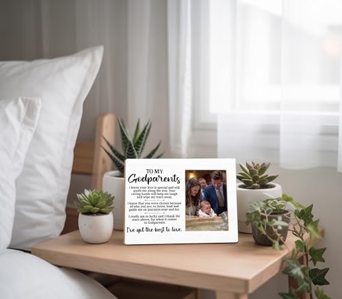 Godparents Gifts for Baptism Picture Frame - color: godparents