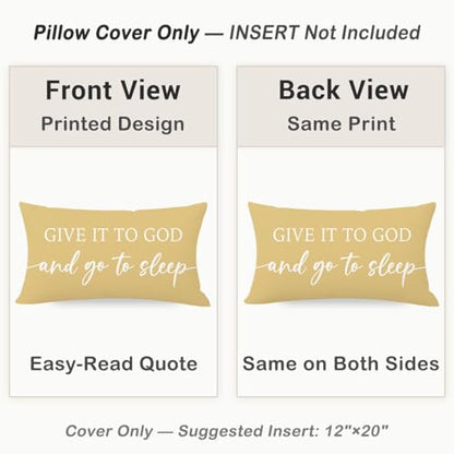 Decorative Throw Pillow Covers 12x20 Inch Set of 2 – Yellow - color: Yellow