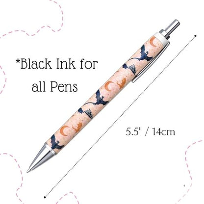 8PC Fantasy Dragon Pens Mystical Gothic Magical Mythical Wizard Sword Black Ink Writing Pen Office Supplies Unique Stationery Nurse Essentials For Work Spooky Gifts For Friends Coworkers Gamers - style: Fantasy Dragon