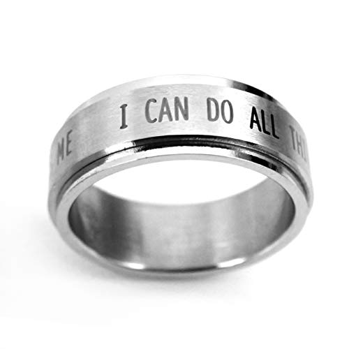 Philippians 4:13 I Can Do All Things Through Christ Spinner Ring