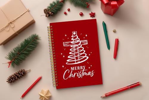 Christian Christmas Tree Notebook Journal 5.5x8.3 Inch