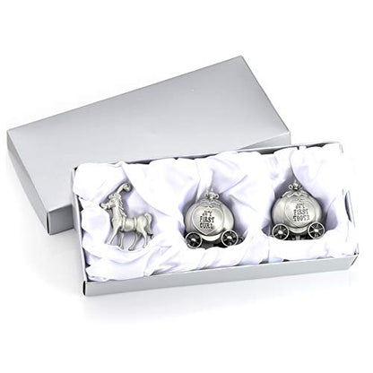 Silver Tooth Holder My First Tooth and Curl Keepsake Box Set for Child Kids