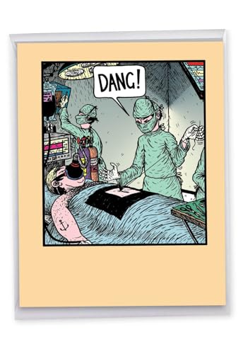 NobleWorks Jumbo Get Well Greeting Card w/Envelope Dang Surgeon J9743 - style: Dang Surgeon