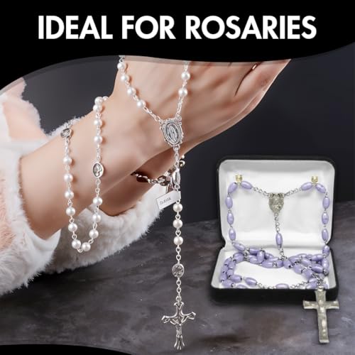 Novel Box Black Communion Keepsake Rosary Box 3.25x2.5x1 Inches - color: Black