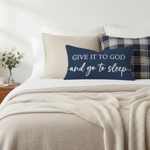 Decorative Throw Pillow Covers 12x20 Inch Set of 2 – Blue - color: Blue
