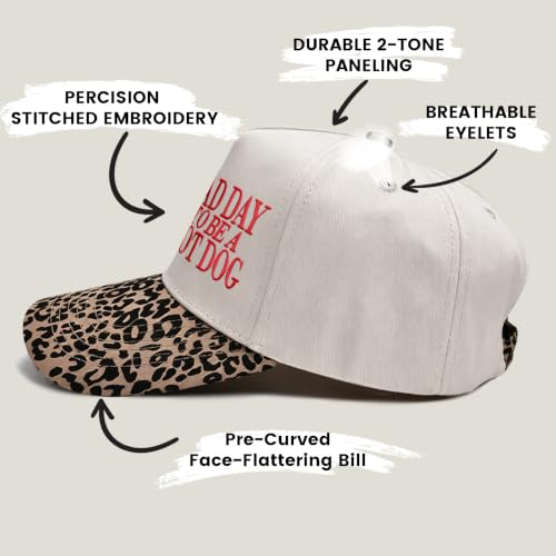 Put It On My Husband's Tab Funny Trucker Hats Women Vintage Adjustable Baseball Cap Embroidery Fashion Trucker Hat - color: Bad Day to Be a Hot Dog - Small Leopard Print