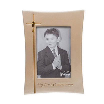 Roman Giftware Inc., Sacraments, First Communion, 9.25" H Communion Frame 4x6,Religious, Inspirational, Durable (6x1x9)