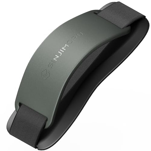 Sinjimoru Phone Grip with Silicone Band, Holder & Kickstand, Olive Grey