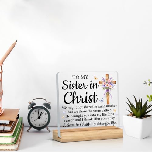 Sister Gifts Acrylic Desk Sign Christian Home Decor - color: M60A01