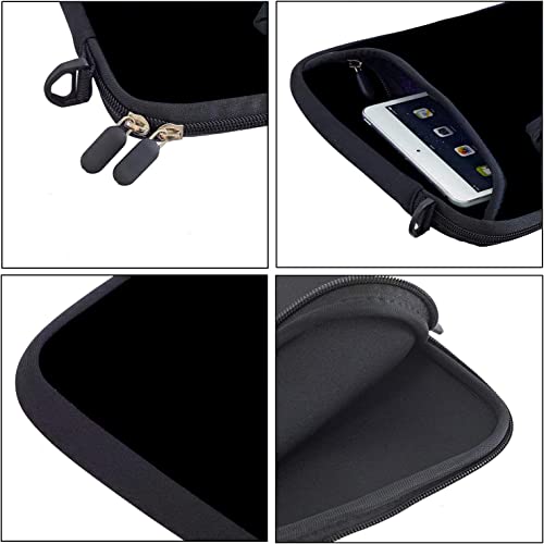 RICHEN 10 inches Messenger Bag Carrying Case with Handle Accessory Pocket Fits 7 to 10-Inch Laptops/Notebook/ebooks/Kids Pad (7-10.2 inch, Pure Black) - color: Pure Black, size: 7-10.2 inch