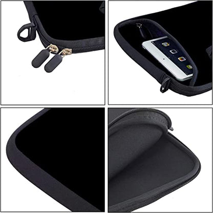 RICHEN 10 inches Messenger Bag Carrying Case with Handle Accessory Pocket Fits 7 to 10-Inch Laptops/Notebook/ebooks/Kids Pad (7-10.2 inch, Pure Black) - color: Pure Black, size: 7-10.2 inch
