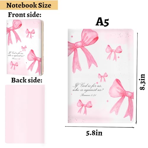 Bow Bible Verse Hard Shell Journal Notebook 200 Sheets 02 (5.8 x 8.3) - color: Multi 1162
