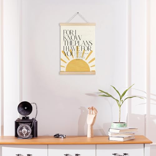 MKIJUHB Boho Sun Christian Jeremiah 29:11 Wall Art Decor, For I Know the Plans I Have for You Bible Verse Framed Hanging Canvas Prints for Home Bedroom Living Room Church Wall Decorations, 12x16 Inch - color: Christian Canvas wall art decor 17