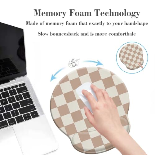 Ergonomic Mouse Pad with Wrist Support,Gaming Mousepad with with Non-Slip - color: Round-D3