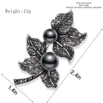 Brooch Pins For Women Fashion Elegant Brooches Lapel Badges Coat Sweater Scarves Shawl Dress Accessory Wedding Party Prom Jewelry - color: Black-Style5