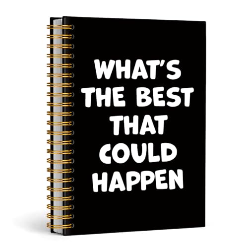 Enkvke Trendy Positive Affirming Notebook Journal A5, - color: What's the best that could happen-A5