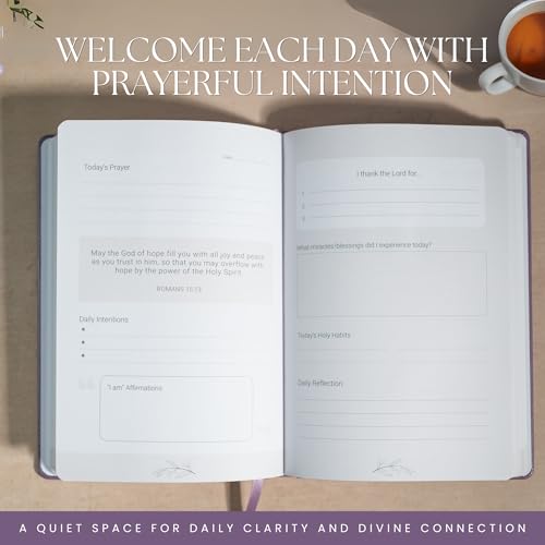 Prayer & Gratitude Journal for Women | 90-Day Christian Devotional with Bible Verses, Guided Prompts, Daily Reflections, Affirmations & Prayer Tracker | Faith-Based Journal for Spiritual Growth - color: Light Purple