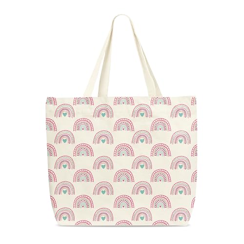 Pink Canvas Bag - style: Rainbow