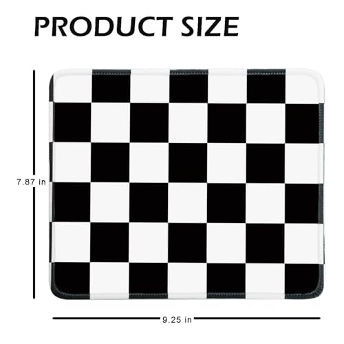 Mouse Pad for Desk with Stitched Edge, Premium Cute Washable Mouse Pads. Computer Mousepad with Non-Slip Rubber Base, Mousepads for Laptop, 9.25x7.75x0.12 inch (Checker Grid) - color: Checker Grid