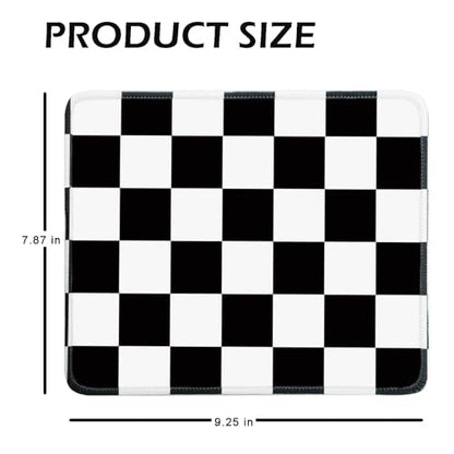 Mouse Pad for Desk with Stitched Edge, Premium Cute Washable Mouse Pads. Computer Mousepad with Non-Slip Rubber Base, Mousepads for Laptop, 9.25x7.75x0.12 inch (Checker Grid) - color: Checker Grid