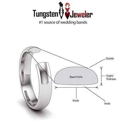 Wedding Rings for Him and Her - 7mm Tungsten Ring Flat Brushed Center Laser Engraved Crosses - Couple Rings Set - Wedding Bands for Couples - Wedding Band Sets for Couples