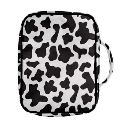 Coldinair Cow Print Bible Covers for Men Women Kids,Carrying Book Bible Case Church Bag Bible Protective with Handle and Zippered Pocket - color: Cow Print