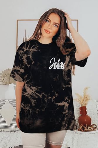Oversized Christian Shirts Women: Jesus Tshirt Bible Verse Graphic Tee Tops - color: Brown, size: X-Large