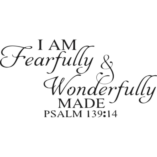 I Am Fearfully and Wonderfully Made Psalm 139:14 Decal Sticker