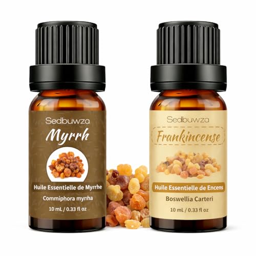 Sedbuwza Frankincense and Myrrh Oil Set, 2 x 10 mL, Incense DIY