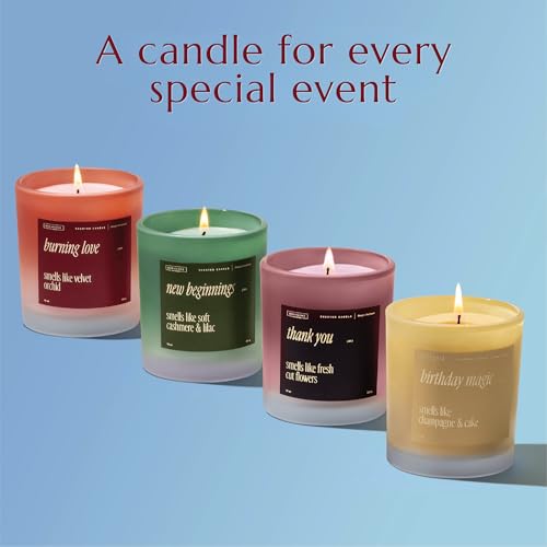 Benevolence LA Burning Love Scented Candles | 10 oz, 40-50 Hour Burn, Love Candle for Women | Romantic Gifts for Women and Men | Gift for Husband, Wife, Girlfriend | Christmas Candles - Velvet Orchid