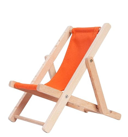 Foldable Wooden Cell Phone Stand, Phone Holder for Desk - color: Orange