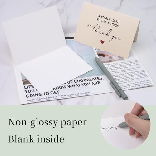 JIXZEN 25‑Pack 350GSM Thank You Cards with Envelopes