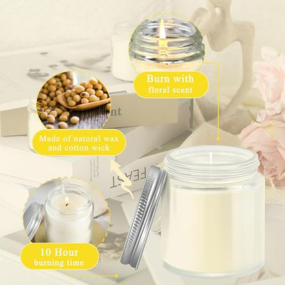 ACITHGL 36 Pcs 4oz Mini Mason Jar Candles Small Scented Candles Bulk Aromatherapy Ideal Souvenir Favors for Wedding Birthday Party (Lemon, Citrus, Coconut Milk, Silver) - color: Silver, style: Lemon, Citrus, Coconut Milk